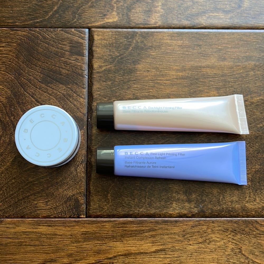 NWOB Becca Cosmetics Backlight & First Light Priming Filter Primers & Powder Set
